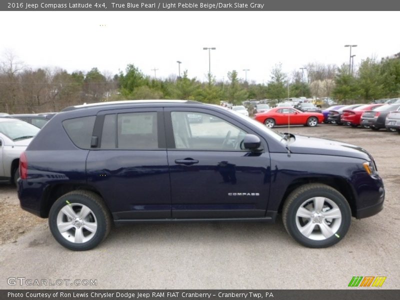 True Blue Pearl / Light Pebble Beige/Dark Slate Gray 2016 Jeep Compass Latitude 4x4