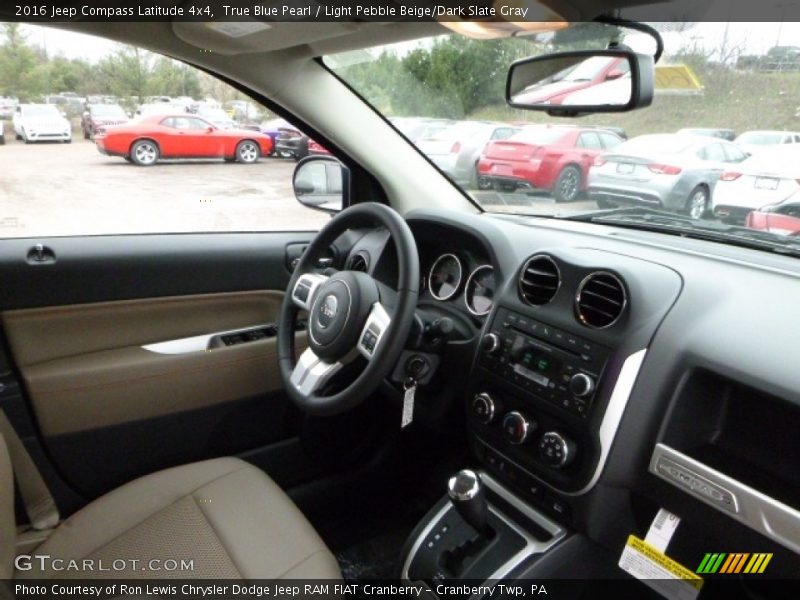 True Blue Pearl / Light Pebble Beige/Dark Slate Gray 2016 Jeep Compass Latitude 4x4