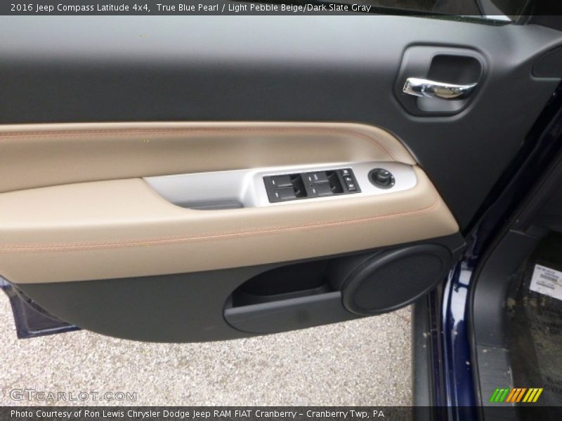 True Blue Pearl / Light Pebble Beige/Dark Slate Gray 2016 Jeep Compass Latitude 4x4