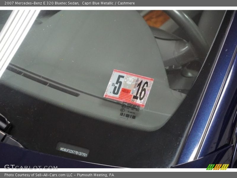 Capri Blue Metallic / Cashmere 2007 Mercedes-Benz E 320 Bluetec Sedan