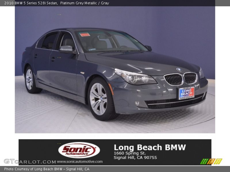Platinum Grey Metallic / Gray 2010 BMW 5 Series 528i Sedan