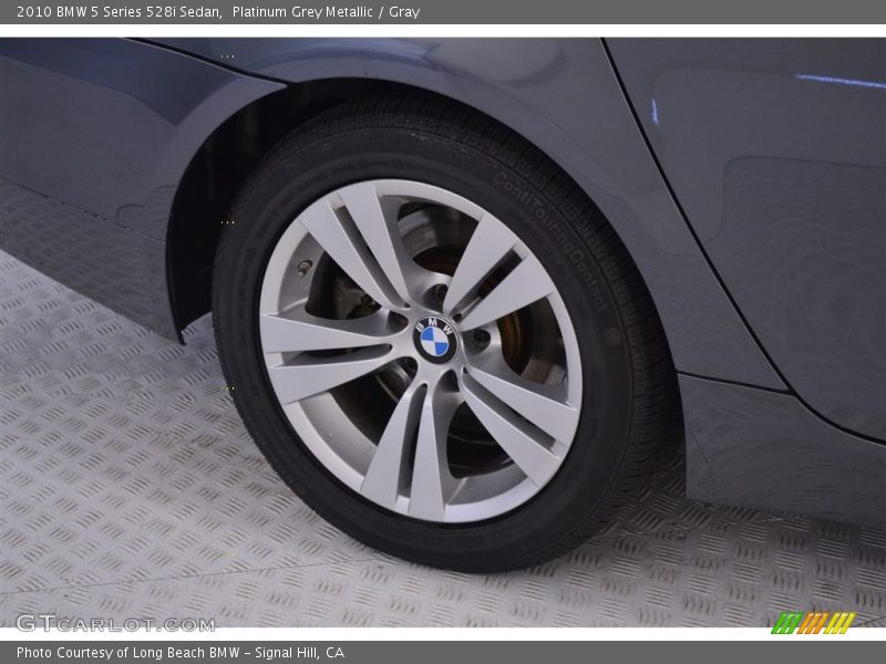 Platinum Grey Metallic / Gray 2010 BMW 5 Series 528i Sedan