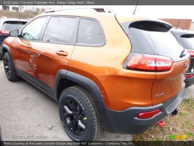 Mango Tango Pearl / Black 2016 Jeep Cherokee Trailhawk 4x4