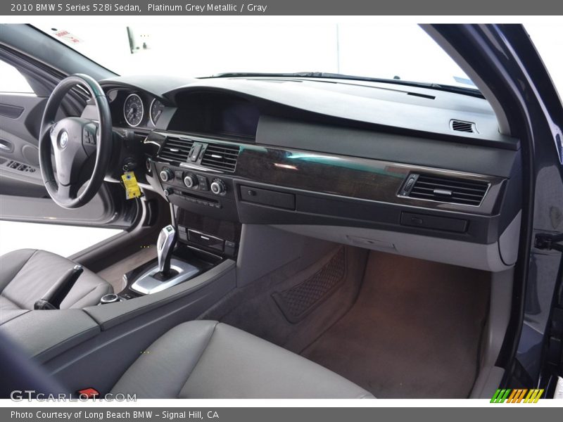 Platinum Grey Metallic / Gray 2010 BMW 5 Series 528i Sedan