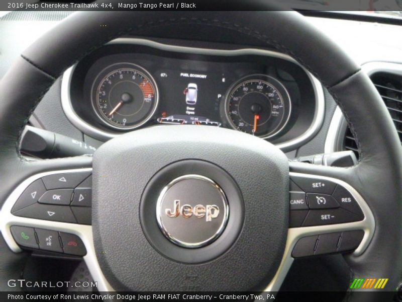 Mango Tango Pearl / Black 2016 Jeep Cherokee Trailhawk 4x4