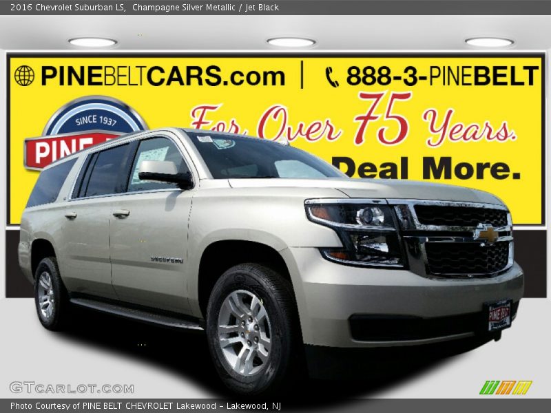 Champagne Silver Metallic / Jet Black 2016 Chevrolet Suburban LS