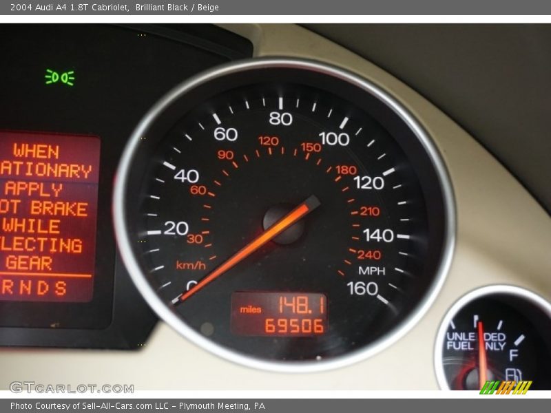 Brilliant Black / Beige 2004 Audi A4 1.8T Cabriolet