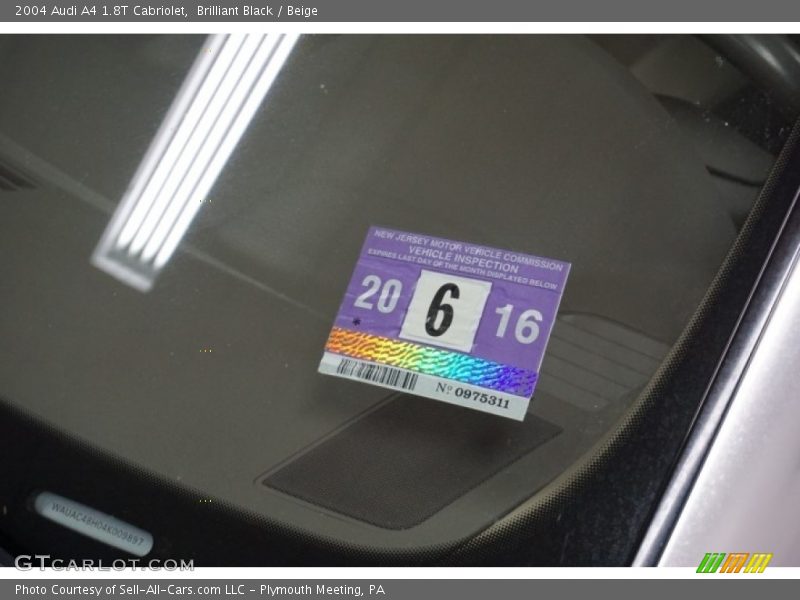 Brilliant Black / Beige 2004 Audi A4 1.8T Cabriolet