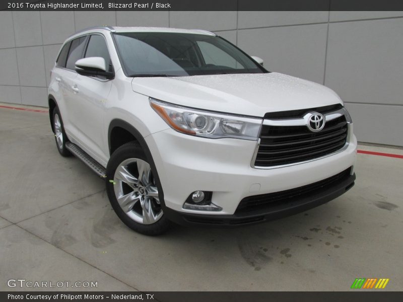 Blizzard Pearl / Black 2016 Toyota Highlander Limited