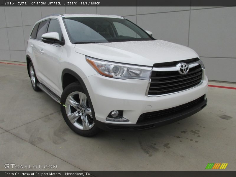 Blizzard Pearl / Black 2016 Toyota Highlander Limited