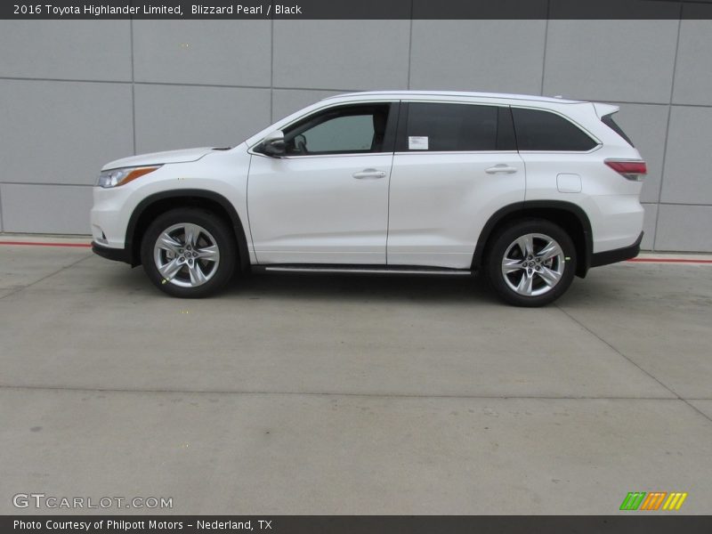 Blizzard Pearl / Black 2016 Toyota Highlander Limited