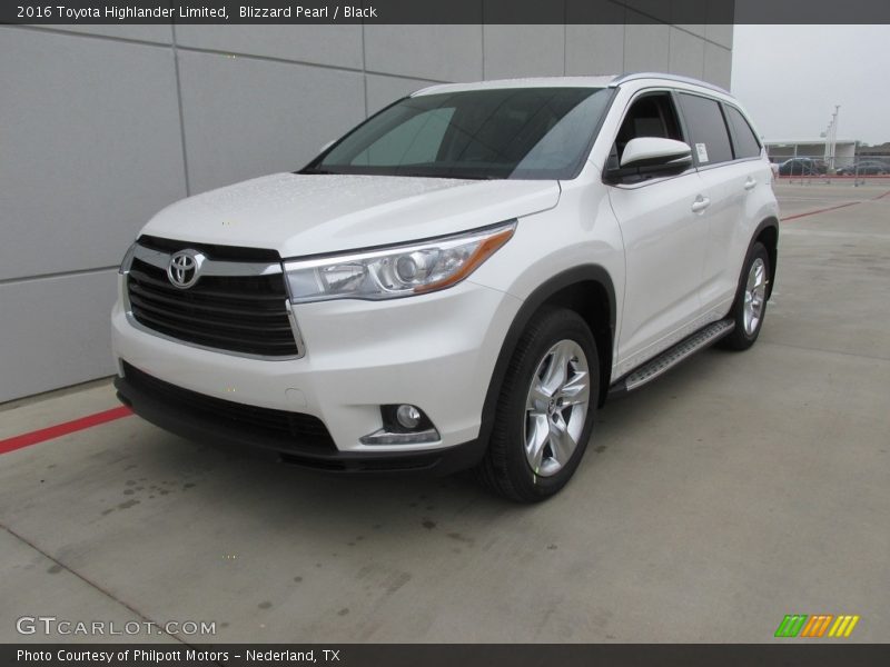 Blizzard Pearl / Black 2016 Toyota Highlander Limited