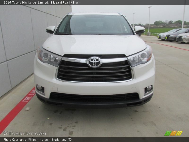 Blizzard Pearl / Black 2016 Toyota Highlander Limited