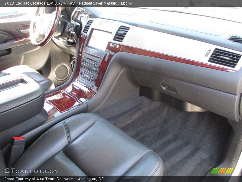 Radiant Silver Metallic / Ebony 2013 Cadillac Escalade ESV Luxury AWD