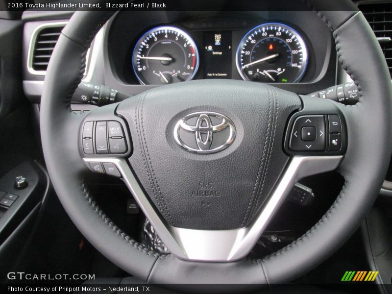 Blizzard Pearl / Black 2016 Toyota Highlander Limited