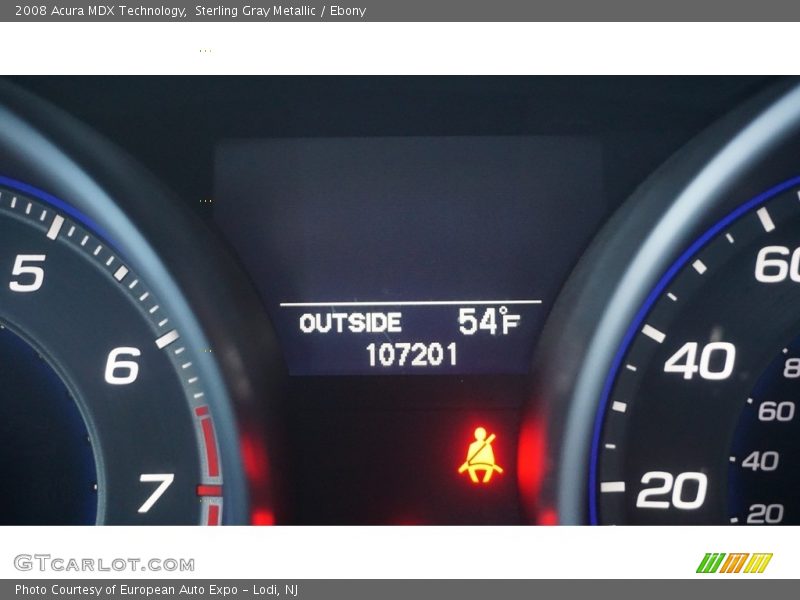 Sterling Gray Metallic / Ebony 2008 Acura MDX Technology