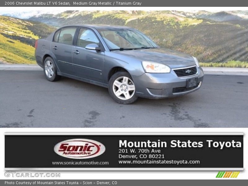 Medium Gray Metallic / Titanium Gray 2006 Chevrolet Malibu LT V6 Sedan
