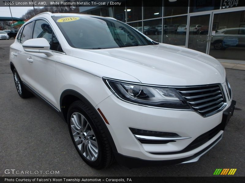 White Platinum Metallic Tri-coat / Ebony 2015 Lincoln MKC AWD