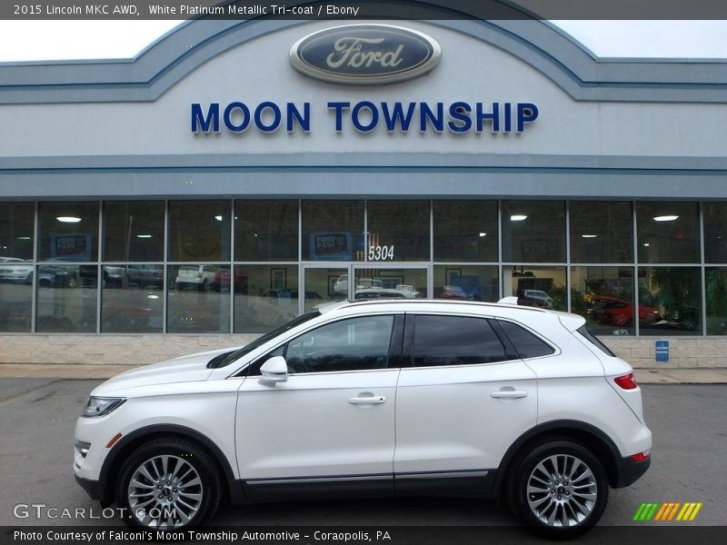 White Platinum Metallic Tri-coat / Ebony 2015 Lincoln MKC AWD