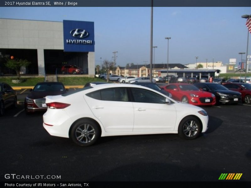 White / Beige 2017 Hyundai Elantra SE