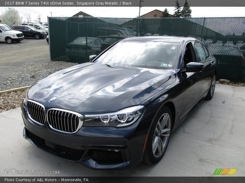 Singapore Gray Metallic / Black 2017 BMW 7 Series 740i xDrive Sedan
