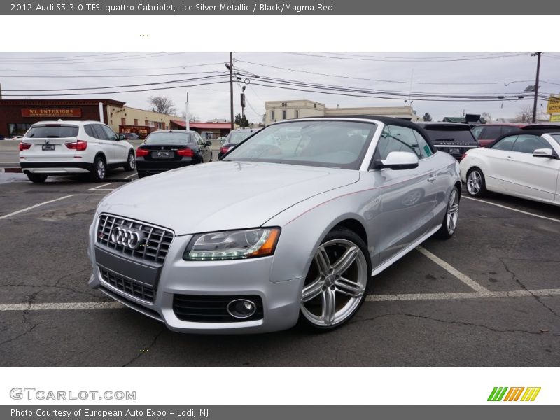 Ice Silver Metallic / Black/Magma Red 2012 Audi S5 3.0 TFSI quattro Cabriolet