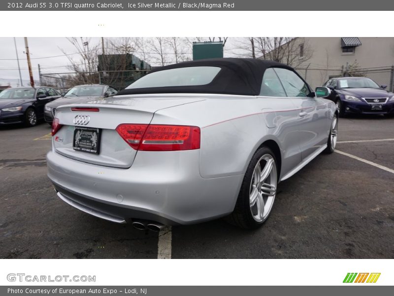 Ice Silver Metallic / Black/Magma Red 2012 Audi S5 3.0 TFSI quattro Cabriolet