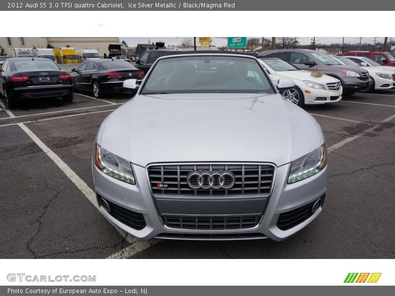 Ice Silver Metallic / Black/Magma Red 2012 Audi S5 3.0 TFSI quattro Cabriolet