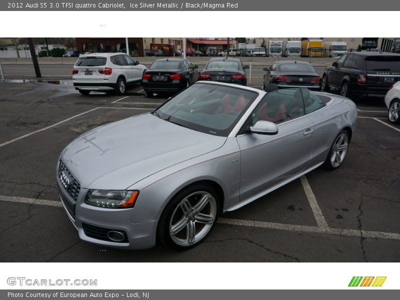 Ice Silver Metallic / Black/Magma Red 2012 Audi S5 3.0 TFSI quattro Cabriolet