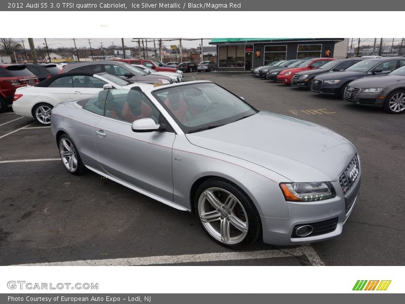 Ice Silver Metallic / Black/Magma Red 2012 Audi S5 3.0 TFSI quattro Cabriolet