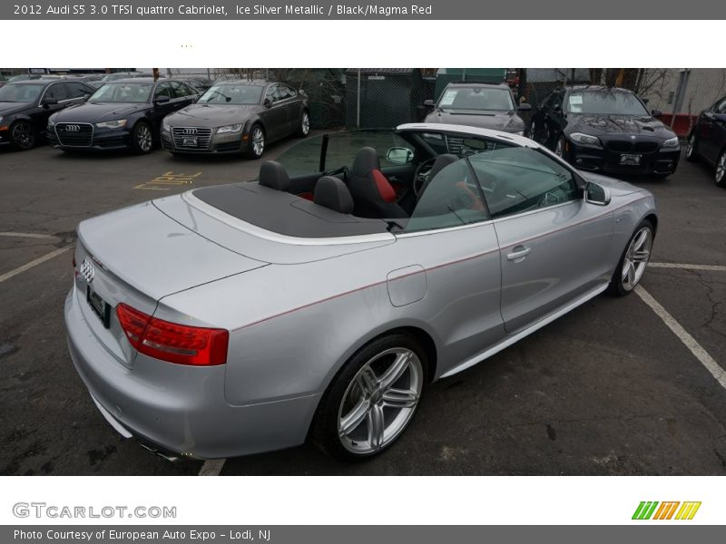 Ice Silver Metallic / Black/Magma Red 2012 Audi S5 3.0 TFSI quattro Cabriolet