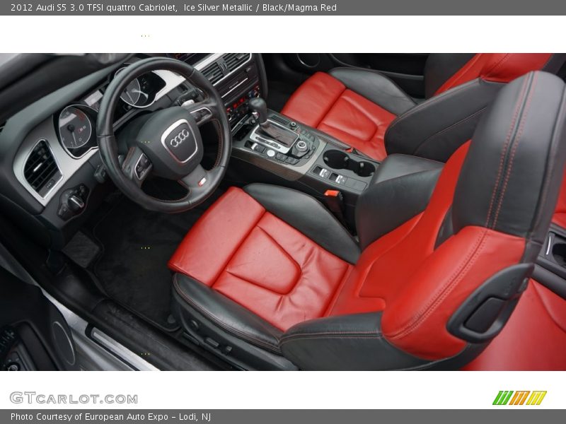 Ice Silver Metallic / Black/Magma Red 2012 Audi S5 3.0 TFSI quattro Cabriolet