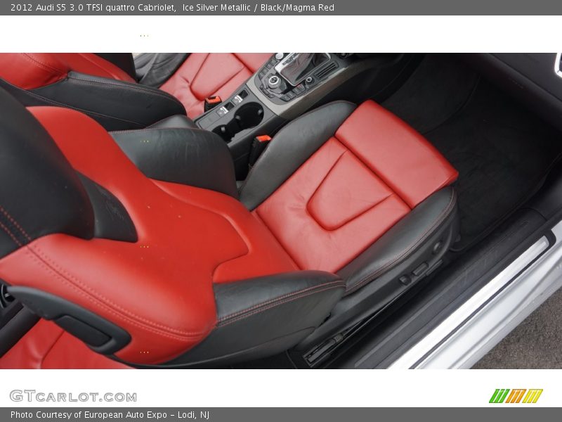 Ice Silver Metallic / Black/Magma Red 2012 Audi S5 3.0 TFSI quattro Cabriolet