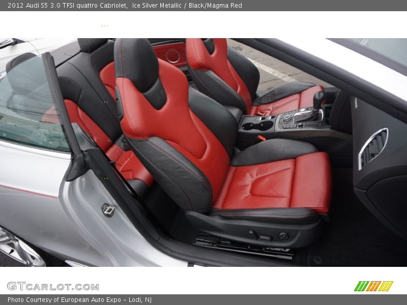 Ice Silver Metallic / Black/Magma Red 2012 Audi S5 3.0 TFSI quattro Cabriolet