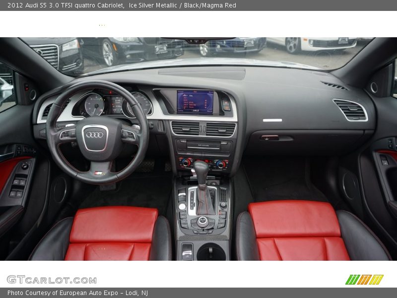 Ice Silver Metallic / Black/Magma Red 2012 Audi S5 3.0 TFSI quattro Cabriolet