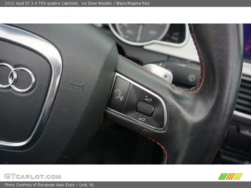 Ice Silver Metallic / Black/Magma Red 2012 Audi S5 3.0 TFSI quattro Cabriolet
