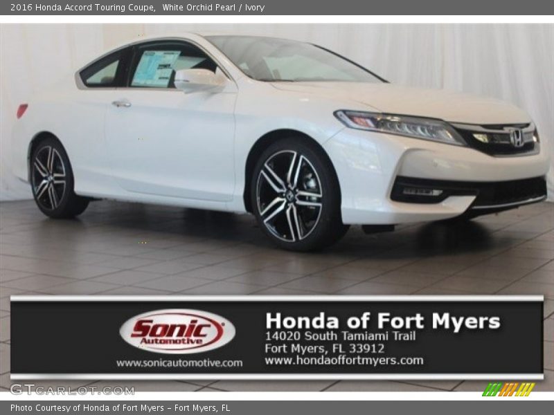 White Orchid Pearl / Ivory 2016 Honda Accord Touring Coupe