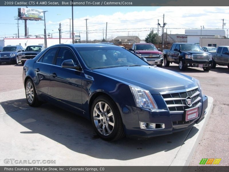 Blue Diamond Tri-Coat / Cashmere/Cocoa 2009 Cadillac CTS 4 AWD Sedan