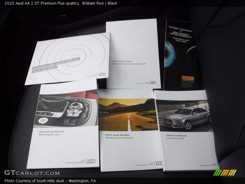 Brilliant Red / Black 2015 Audi A4 2.0T Premium Plus quattro