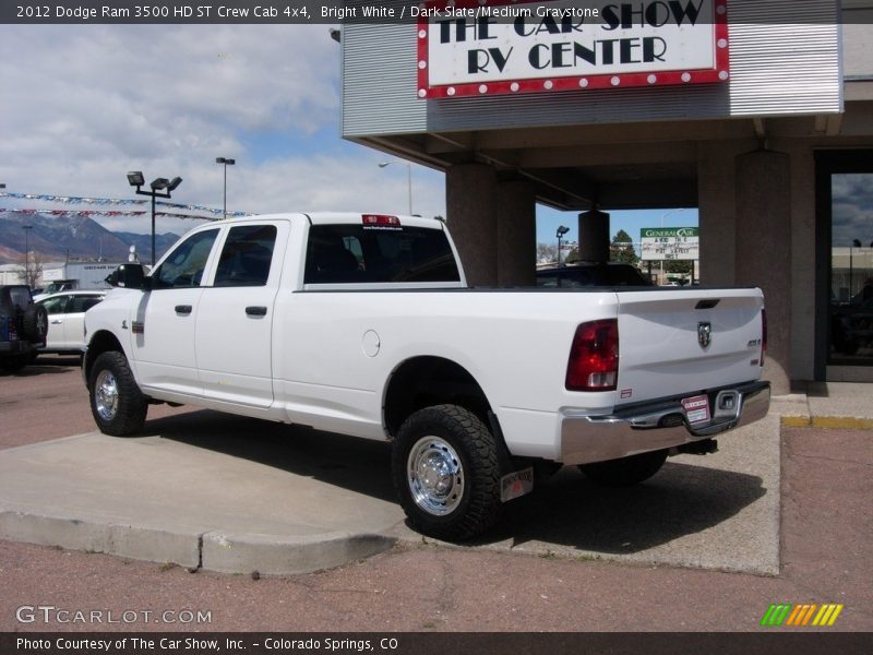 Bright White / Dark Slate/Medium Graystone 2012 Dodge Ram 3500 HD ST Crew Cab 4x4