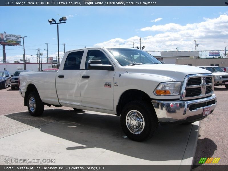 Bright White / Dark Slate/Medium Graystone 2012 Dodge Ram 3500 HD ST Crew Cab 4x4
