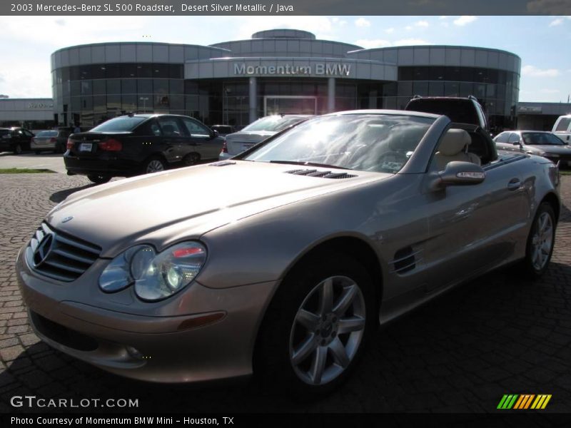 Desert Silver Metallic / Java 2003 Mercedes-Benz SL 500 Roadster