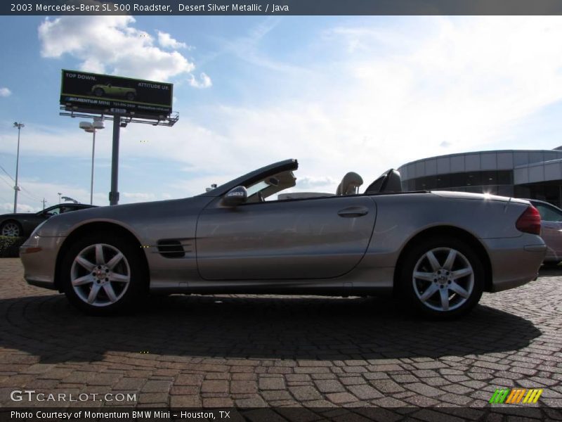 Desert Silver Metallic / Java 2003 Mercedes-Benz SL 500 Roadster