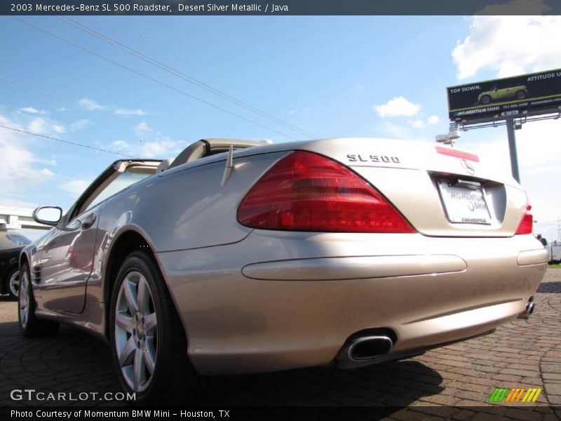 Desert Silver Metallic / Java 2003 Mercedes-Benz SL 500 Roadster