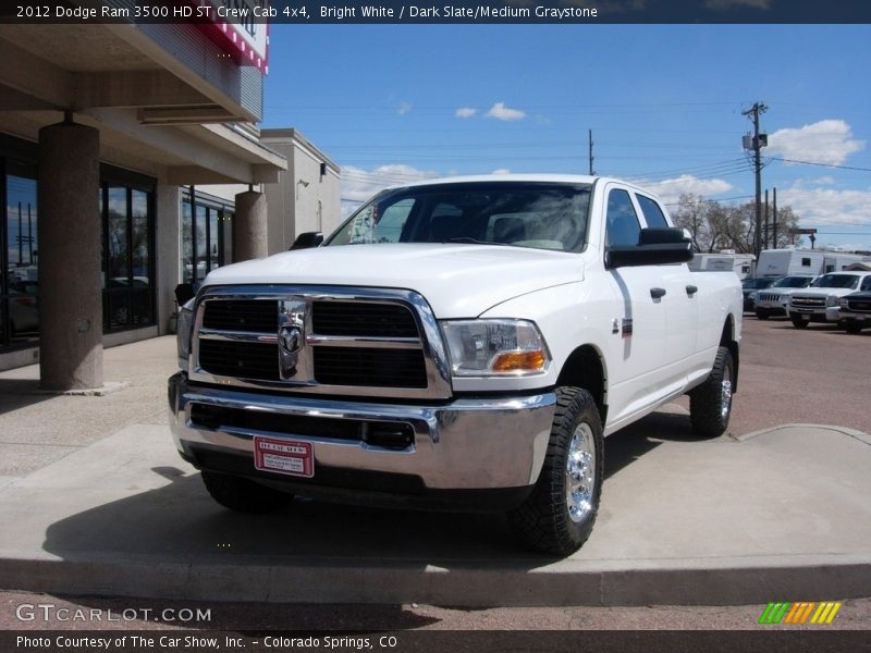 Bright White / Dark Slate/Medium Graystone 2012 Dodge Ram 3500 HD ST Crew Cab 4x4