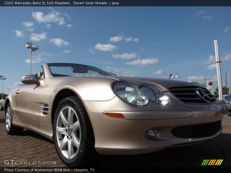 Desert Silver Metallic / Java 2003 Mercedes-Benz SL 500 Roadster
