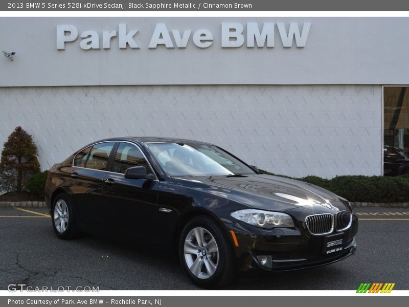 Black Sapphire Metallic / Cinnamon Brown 2013 BMW 5 Series 528i xDrive Sedan