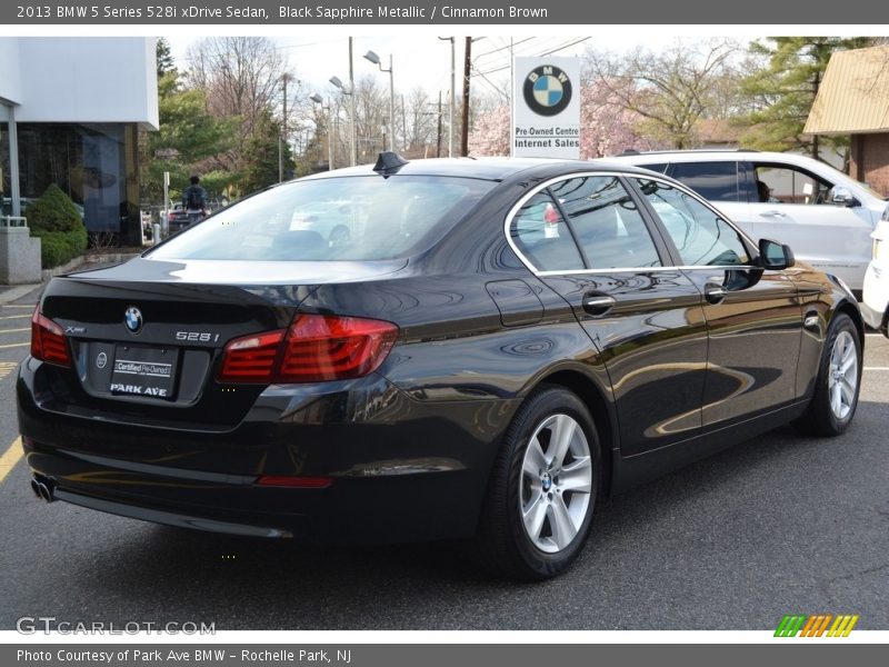 Black Sapphire Metallic / Cinnamon Brown 2013 BMW 5 Series 528i xDrive Sedan