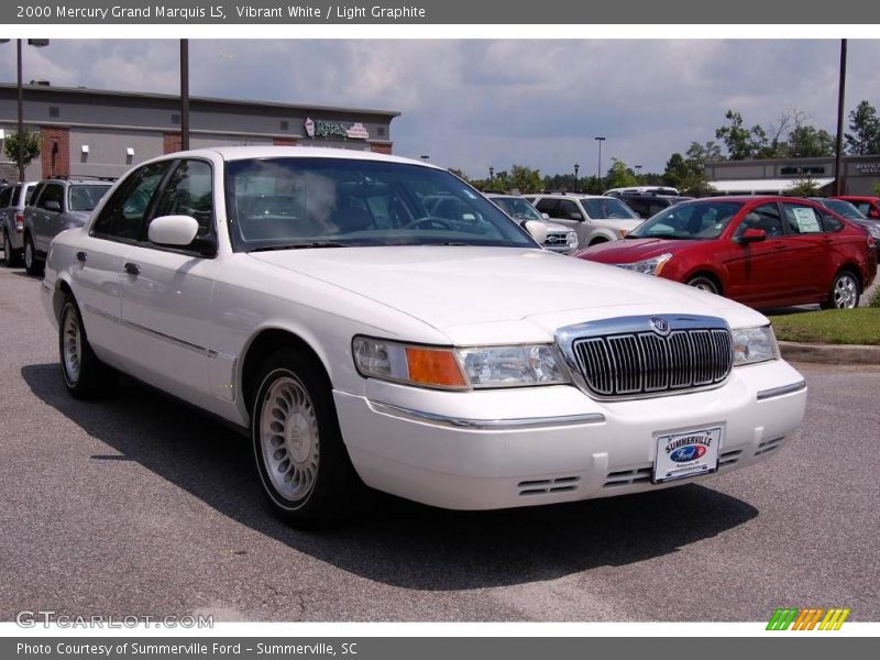 Vibrant White / Light Graphite 2000 Mercury Grand Marquis LS