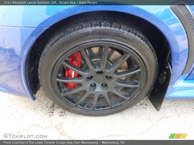 Octane Blue / Black Recaro 2012 Mitsubishi Lancer Evolution GSR